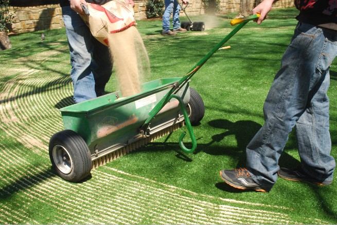 Kennewick artificial grass installation - base layer